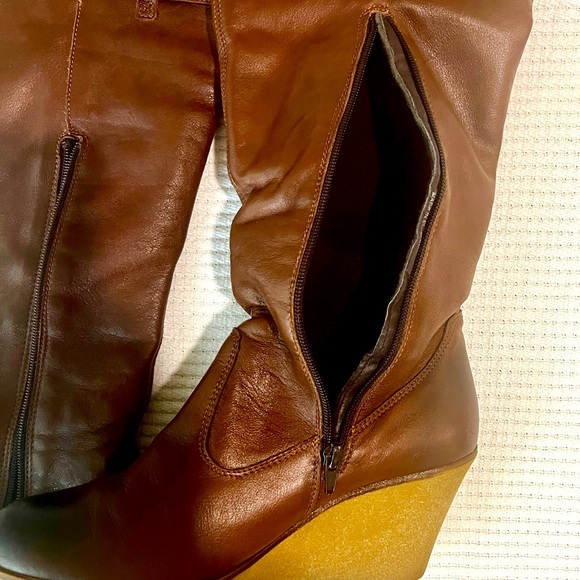 Womens Vintage Aldo knee high rich brown leather boots size 9 - Picture 9 of 14